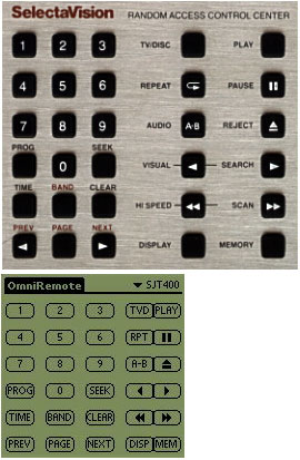 SJT400 and Palm Remote Control Panel