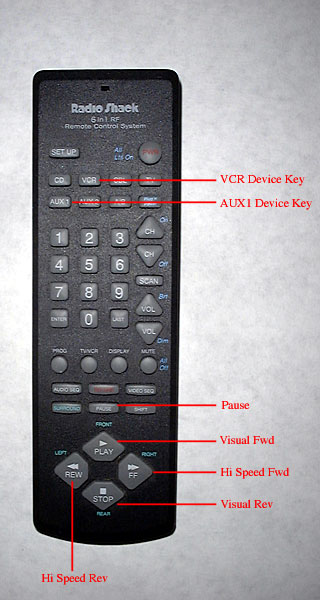 RadioShack 15-1919 Remote Control